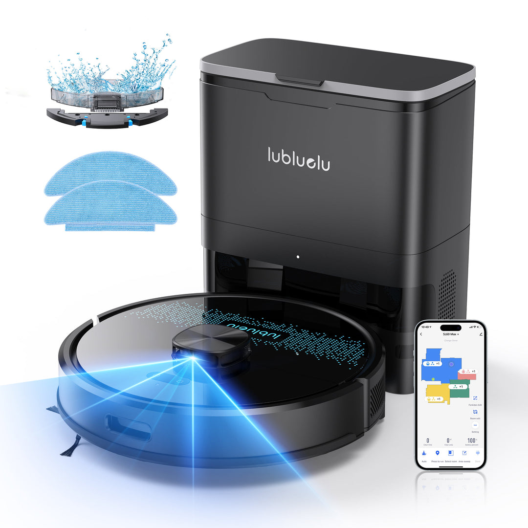 Aspirateur robot lubluelu SL60 Max+ avec 2, 5L Station d'aspiration automatique