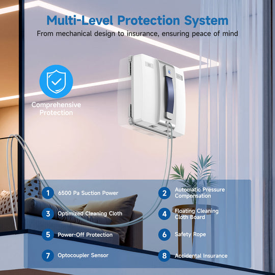 lubluelu CHYW200 robot de nettoyage de vitres intelligent
