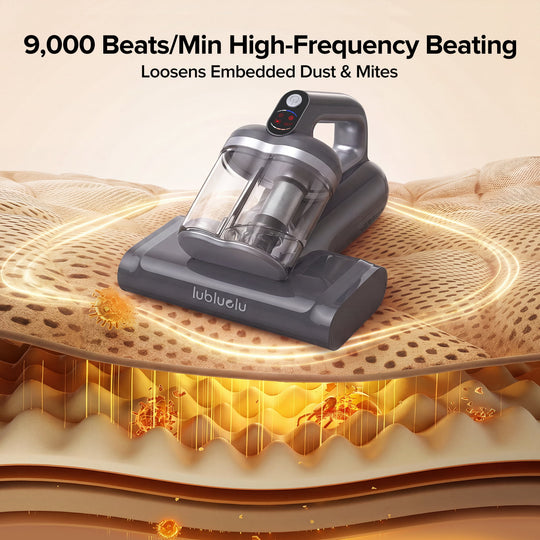 lubluelu CM210 Cordless Anti-Mite Mattress Vacuum Cleaner with Dual Dust Cup