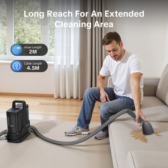 lubluelu V9 Portable Upholstery & Spot Cleaner - Cold, Hot & Steam Modes