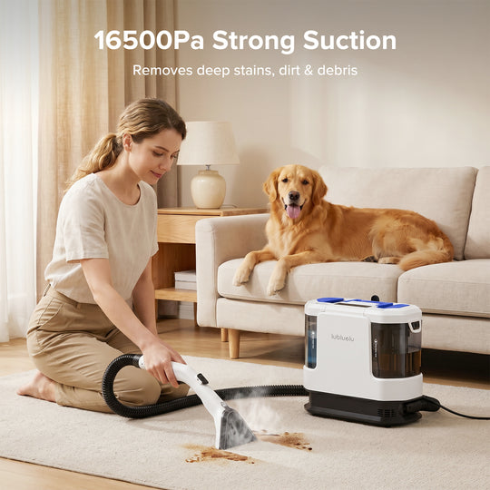 lubluelu V11 Portable Upholstery & Spot Cleaner – 4 Cleaning Modes with Wheeled Base Design