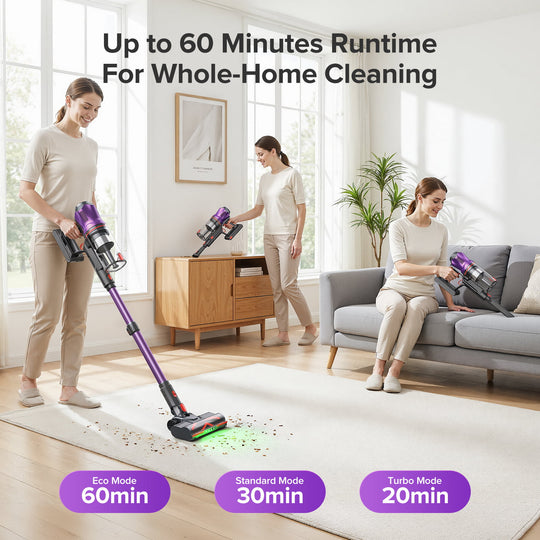 lubluelu G20 - Self-Standing Cordless Vacuum Cleaner with Powerful Suction 150AW