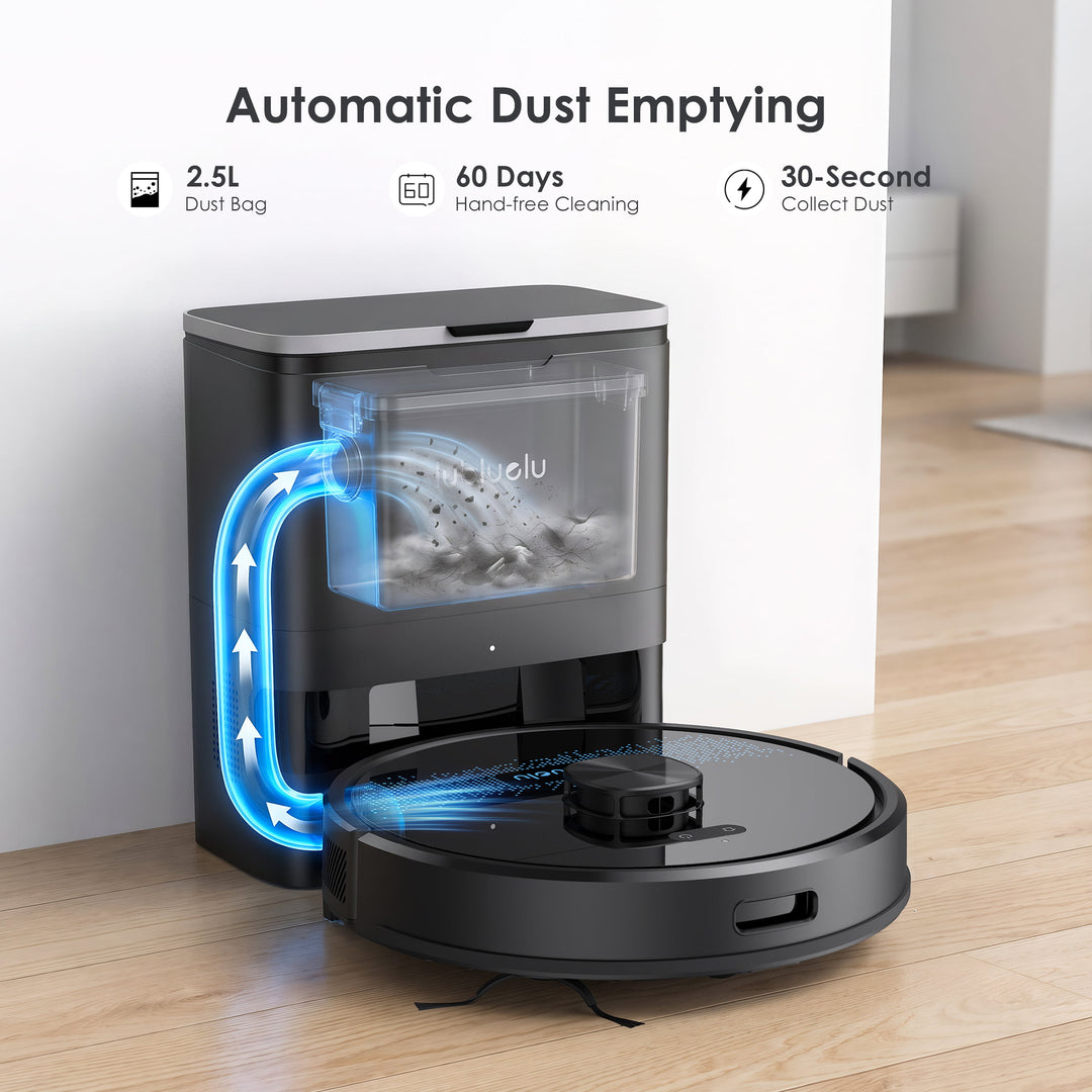 Aspirateur robot lubluelu SL60 Max+ avec 2, 5L Station d'aspiration automatique