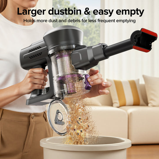 lubluelu 206-Aspirateur sans fil pliable avec tube flexible et une puissante aspiration de 35 kPa