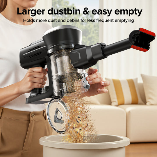 lubluelu 206-Aspirateur sans fil pliable avec tube flexible et une puissante aspiration de 35 kPa