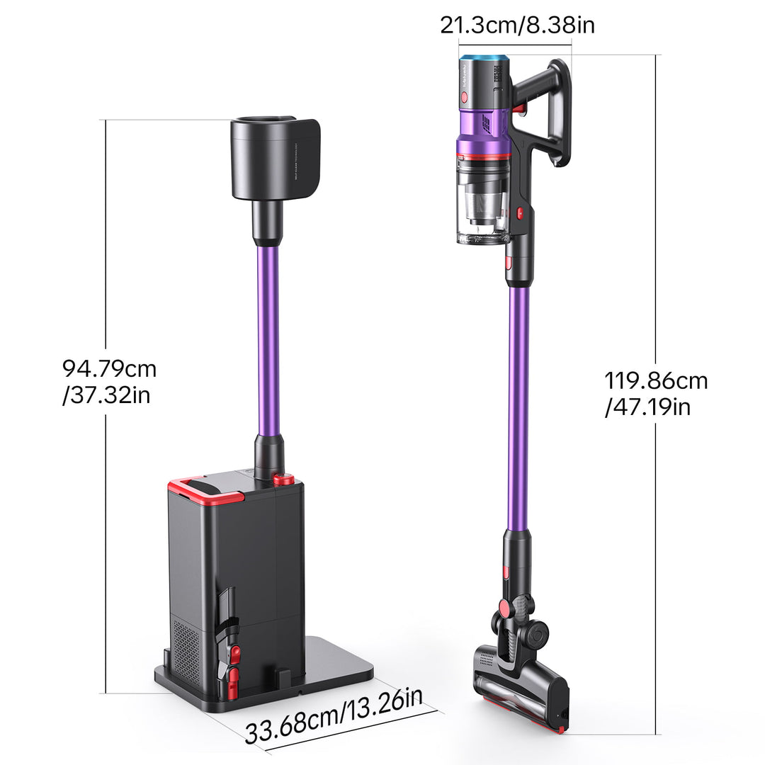 lubluelu X1000 Cordless Vacuum Cleaner with 2.5L Self-Emptying Dust Station