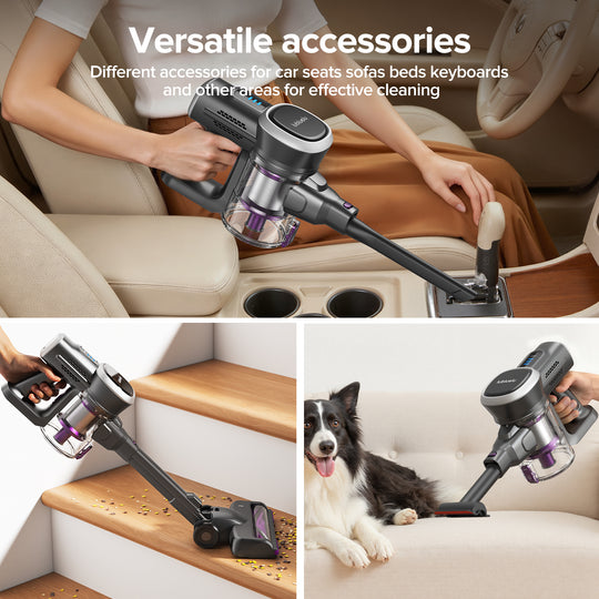 lubluelu 206-Aspirateur sans fil pliable avec tube flexible et une puissante aspiration de 35 kPa
