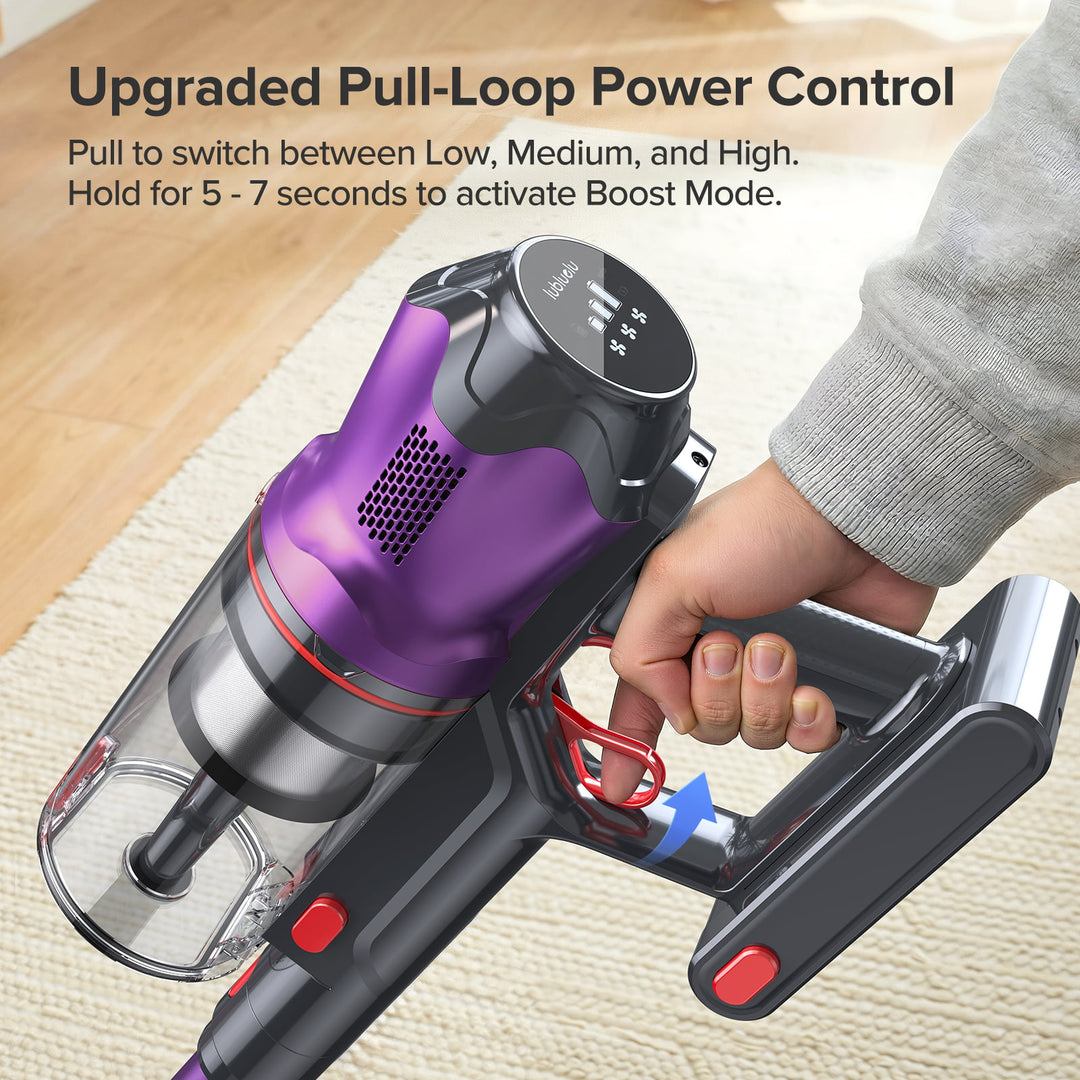 lubluelu G20 - Self-Standing Cordless Vacuum Cleaner with Powerful Suction 150AW