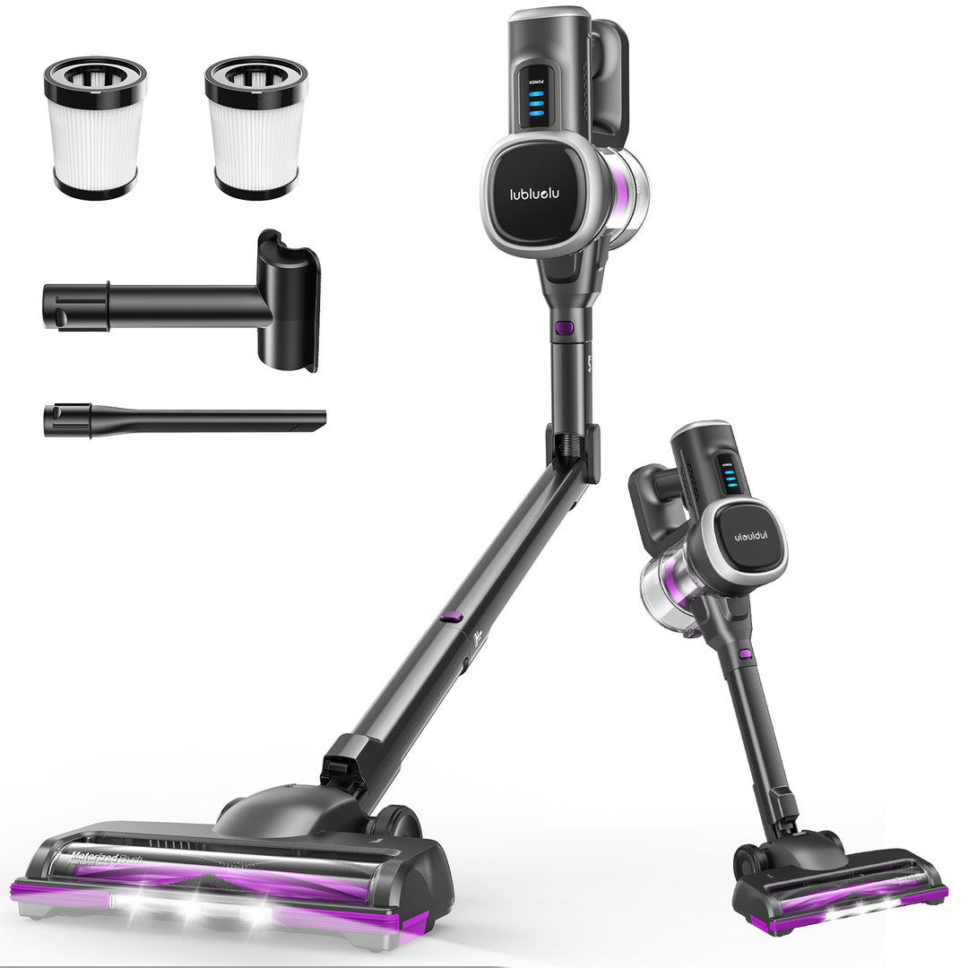 lubluelu 206-Aspirateur sans fil pliable avec tube flexible et une puissante aspiration de 35 kPa