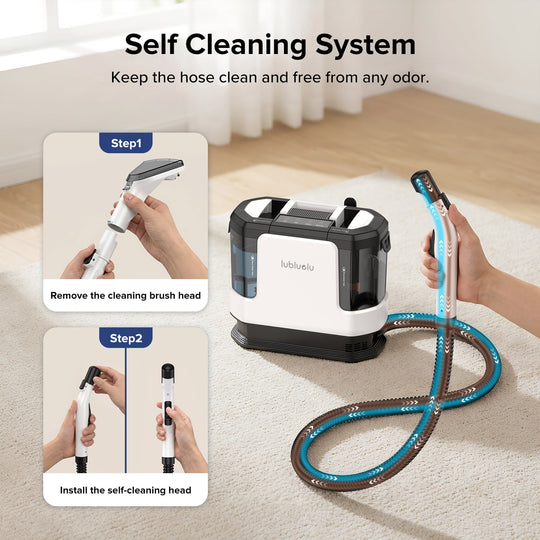 lubluelu V11 Portable Upholstery & Spot Cleaner - 4 Cleaning Modes with Wheeled Base Design