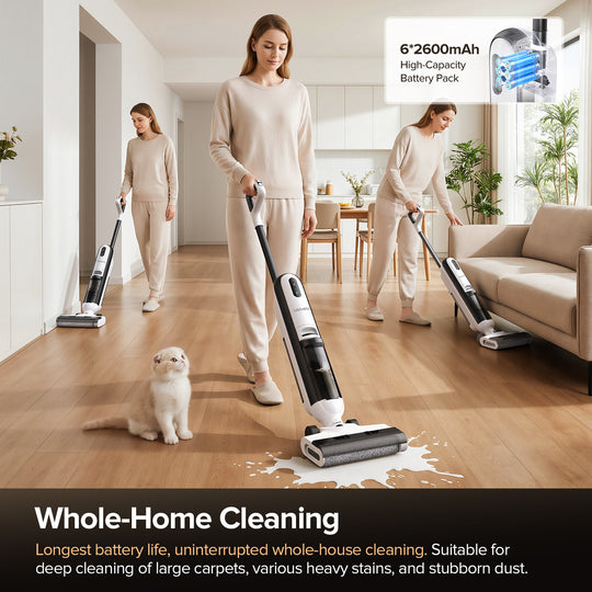 lubluelu T6 Wet and Dry Vacuum with Hassle-Free Floor Care