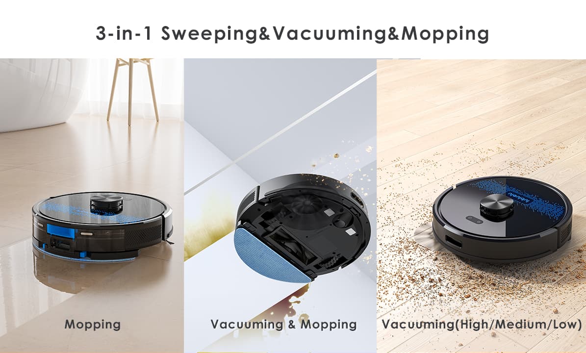 lubluelu SL60 Max+ Robot Vacuum with 2.5L Automatic Suction Station