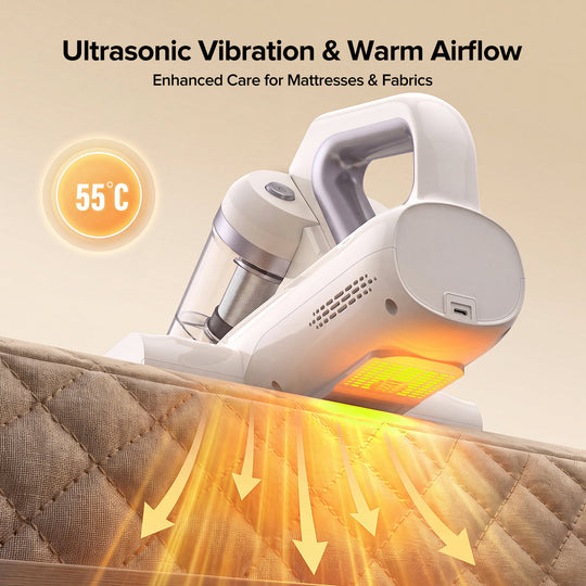 lubluelu CM210 Cordless Anti-Mite Mattress Vacuum Cleaner with Dual Dust Cup