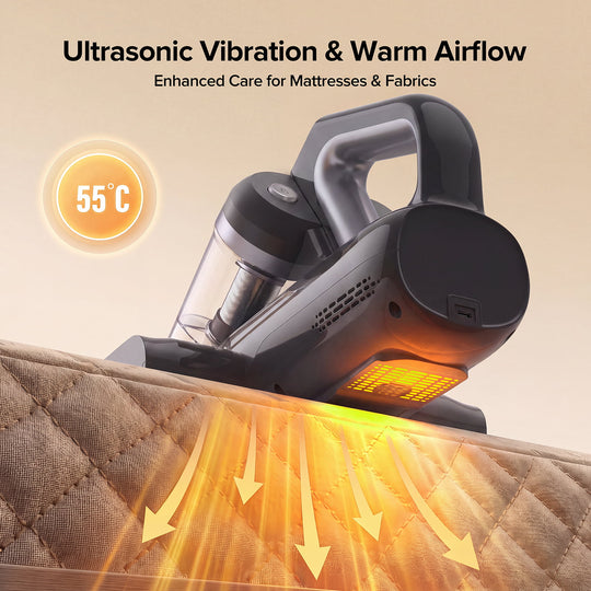 lubluelu CM210 Cordless Anti-Mite Mattress Vacuum Cleaner with Dual Dust Cup