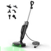 Floor cleaning machine with attachments on a white background