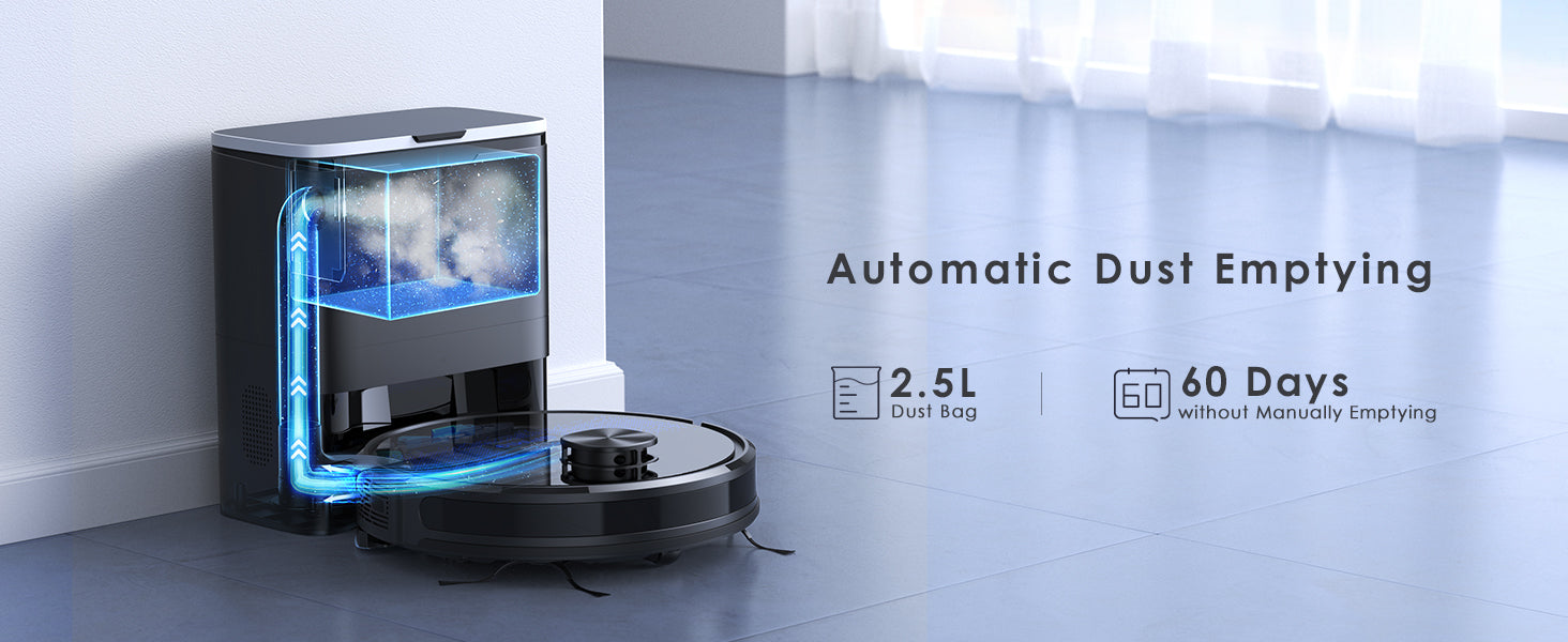 SL60 Plus Self-Emptying Robot Vacuum | 4000Pa, LDS Navigation